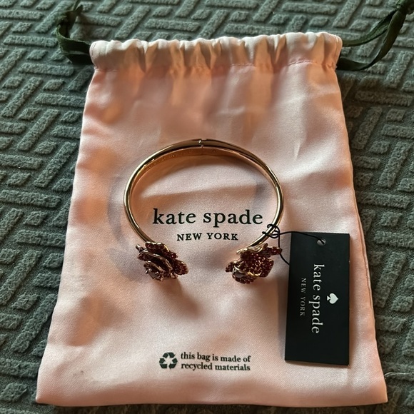 NWT Scarlet Blooms Rose Hinge Cuff - Picture 7 of 9